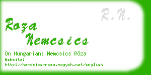 roza nemcsics business card
